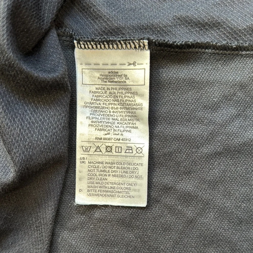 Adidas Black Polo Shirt with Iconic Stripes DC United Size Medium - Picture 3 of 9